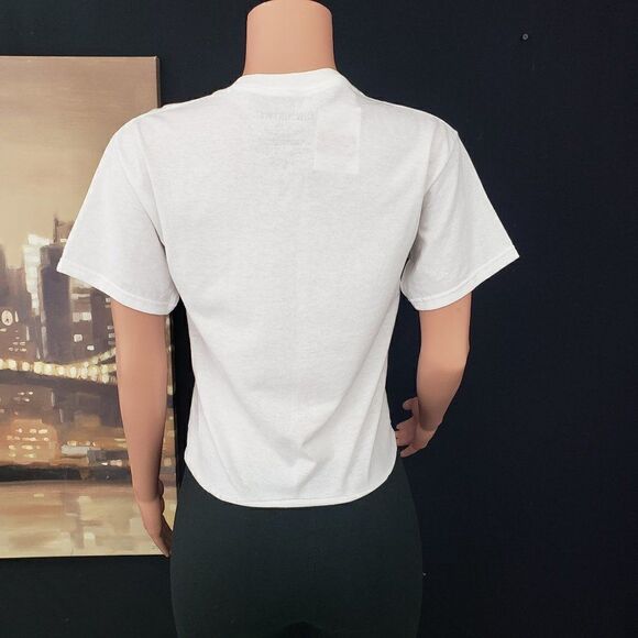 White T-shirt Top Mouth Logo Small - Picture 4 of 4